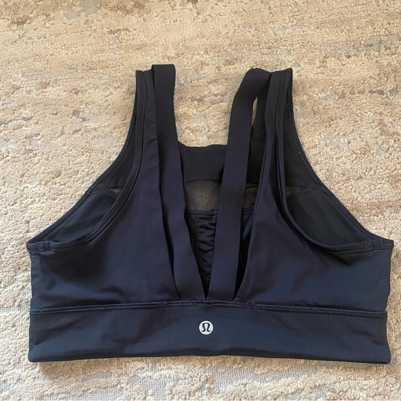 lululemon Run the Day Solid Black Sports Bra Nulux Medium Support: 8 - Picture 6 of 8